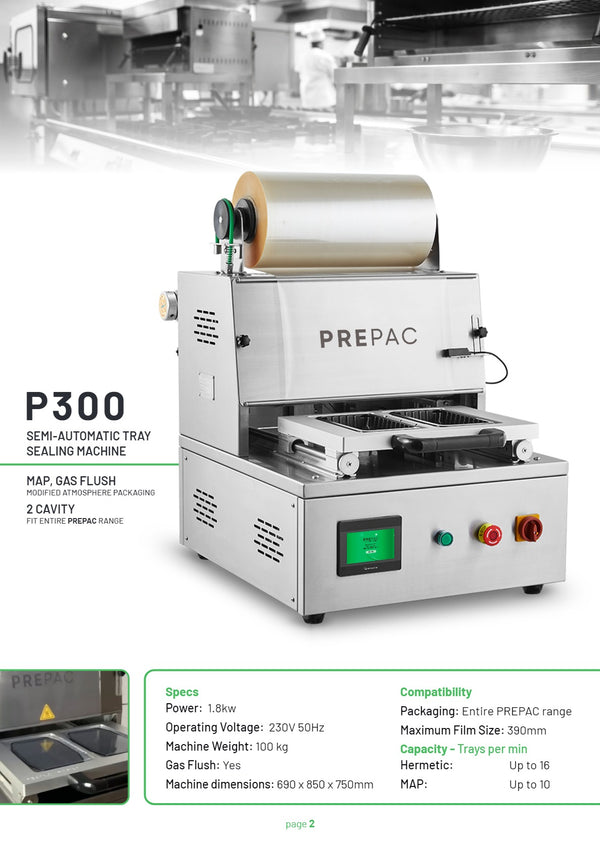 PREPAC P300 - Tray Sealing Machine