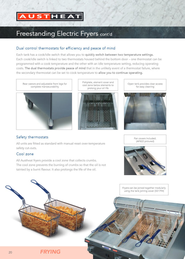 Austheat AF812 - Freestanding Electric Fryer
