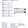 Pro.Equip 465LT - 3 Solid Door Undercounter Freezer
