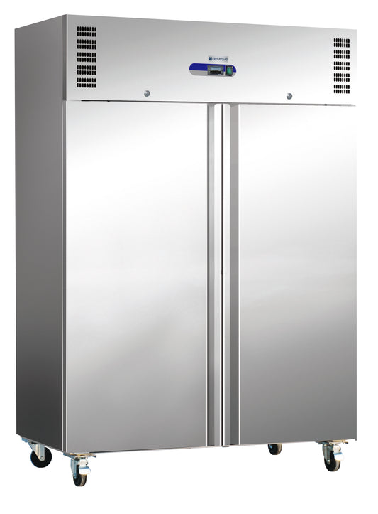 Pro.Equip 1410L - 2 Solid Door Upright Fridge