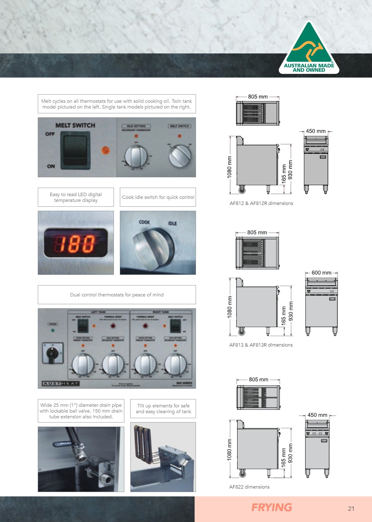 Thumbnail - Austheat AF813R - Freestanding Electric Fryer