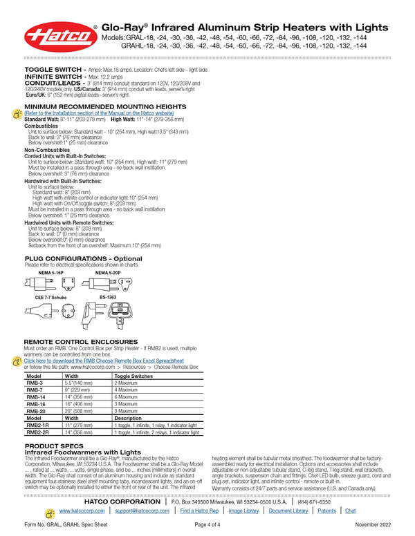 Hatco Glo-Ray GRAHL-54-IC - Food Warmer With Light