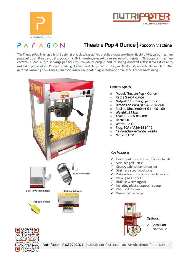 Paragon 4oz Theatre Pop - Popcorn Machine