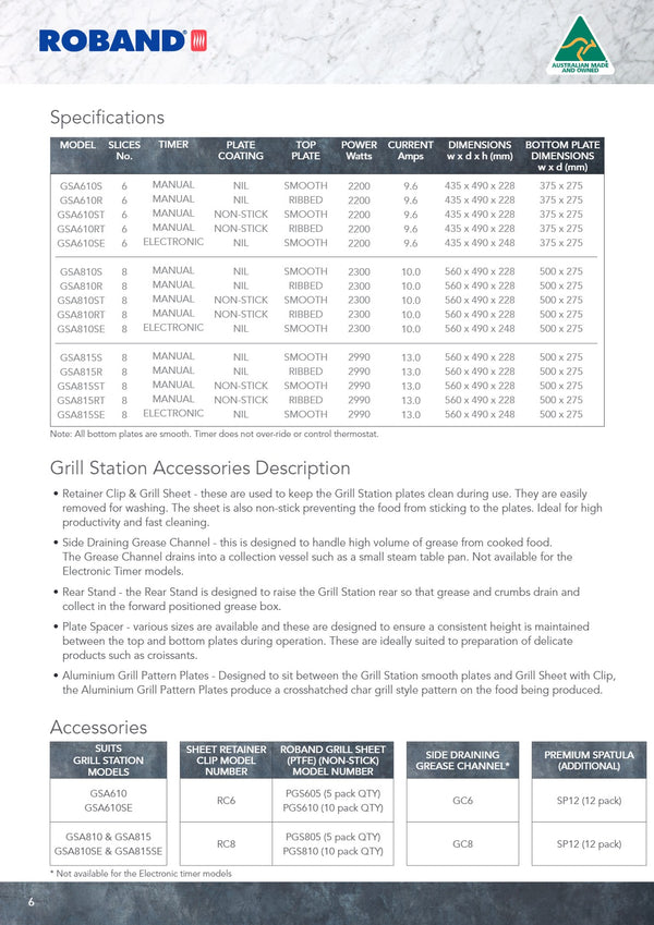 Roband GSA815ST - Grill Station