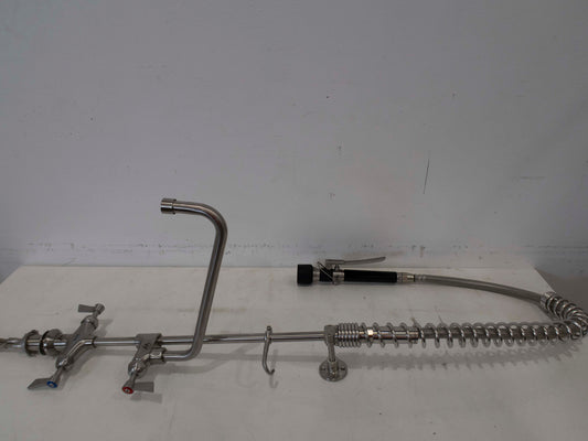 Stainless Steel Dual Hob Mounted Pre-Rinse Unit 3Monkeez