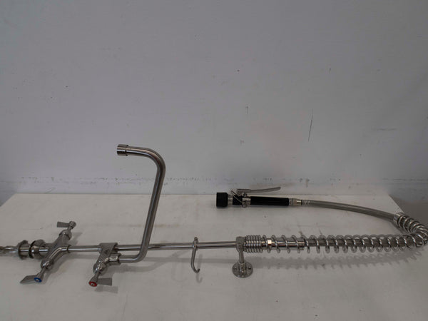 Stainless Steel Dual Hob Mounted Pre-Rinse Unit 3Monkeez