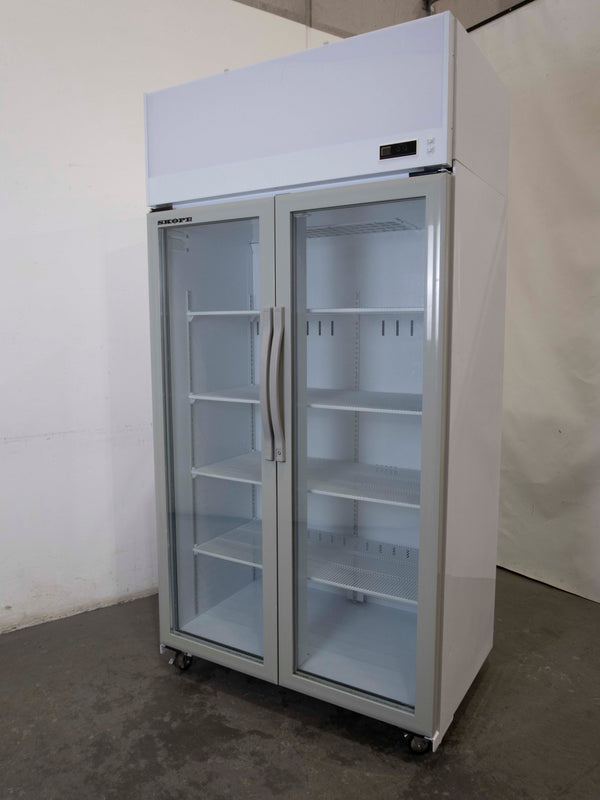Skope TCE1000N 2 Glass Door Upright Fridge