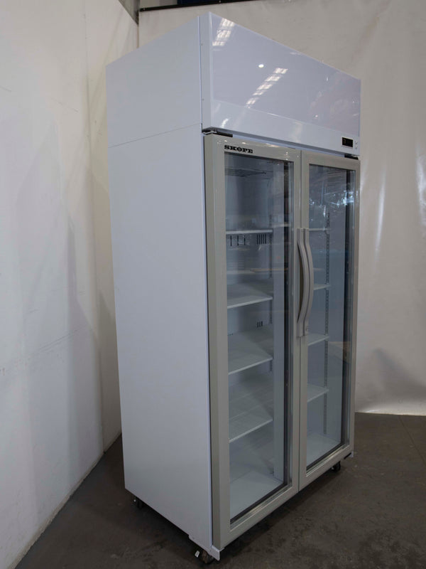 Skope TCE1000N 2 Glass Door Upright Fridge