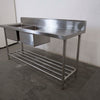 Stainless Steel Double Sink Bench With Splashback