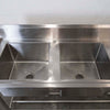 Stainless Steel Double Sink Bench With Splashback