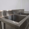 Stainless Steel Double Sink Bench With Splashback