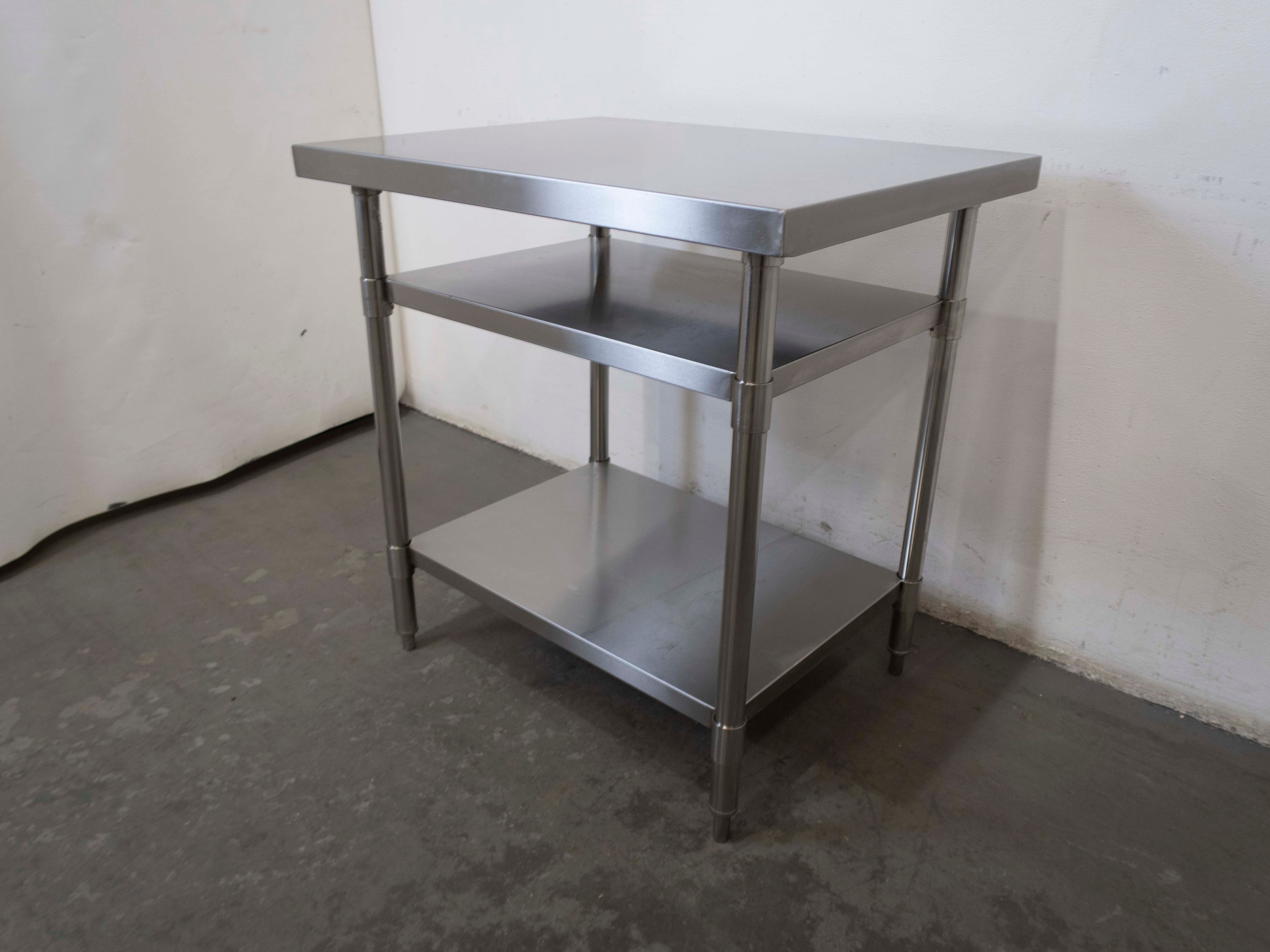 Thumbnail - Stainless Steel Work Table Bench with Dual Under Shelf