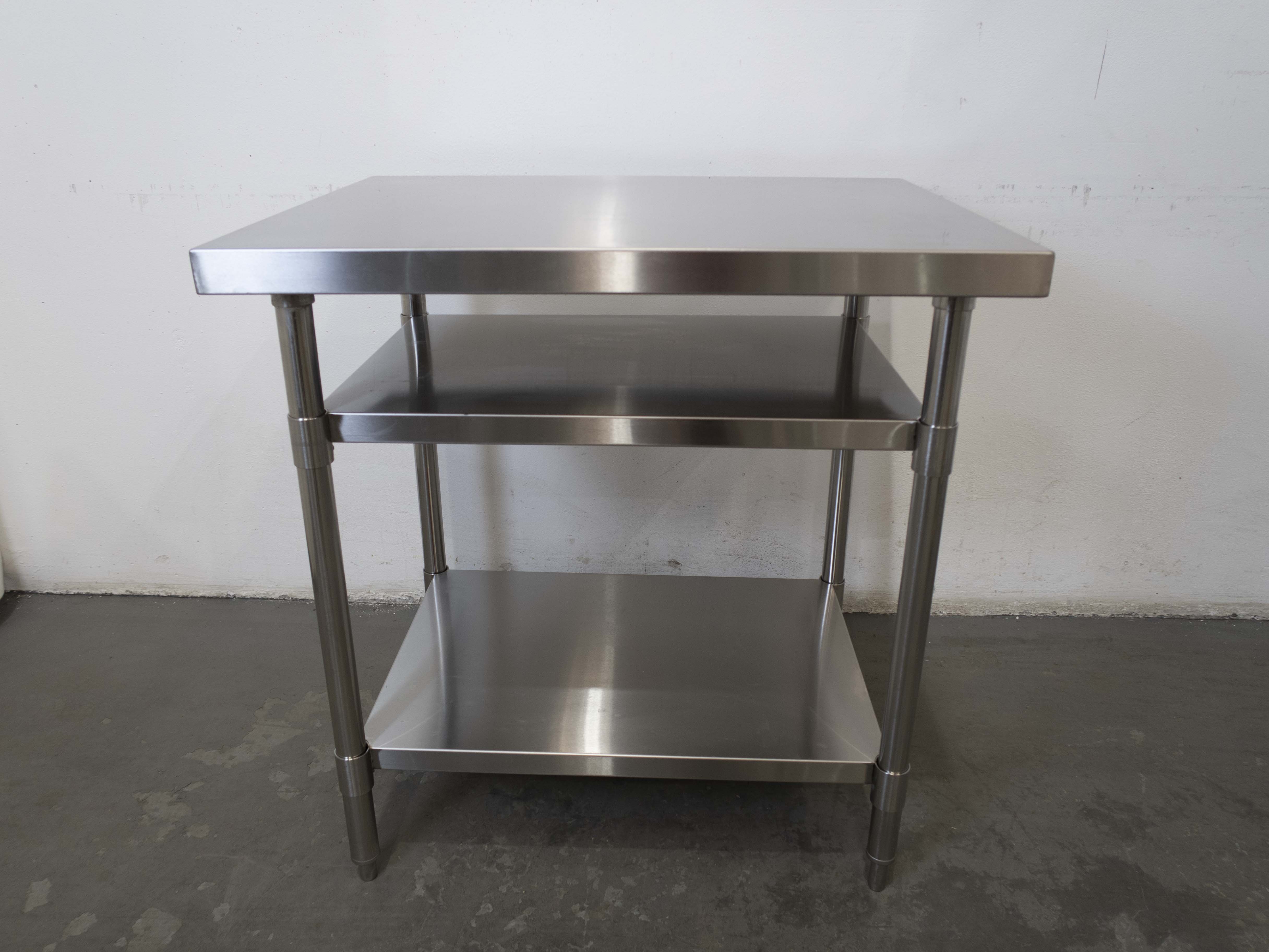 Thumbnail - Stainless Steel Work Table Bench with Dual Under Shelf