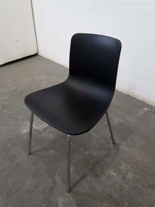 Black Poly Chair with Chrome Leg x 16