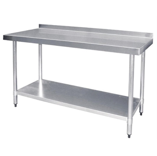 Vogue Stainless Steel Bench with Splashback