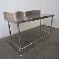 Stainless Steel Bench with Splashback 1500mmW