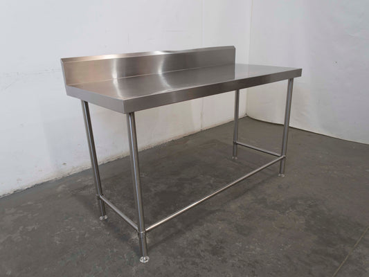Stainless Steel Bench with Splashback 1500mmW