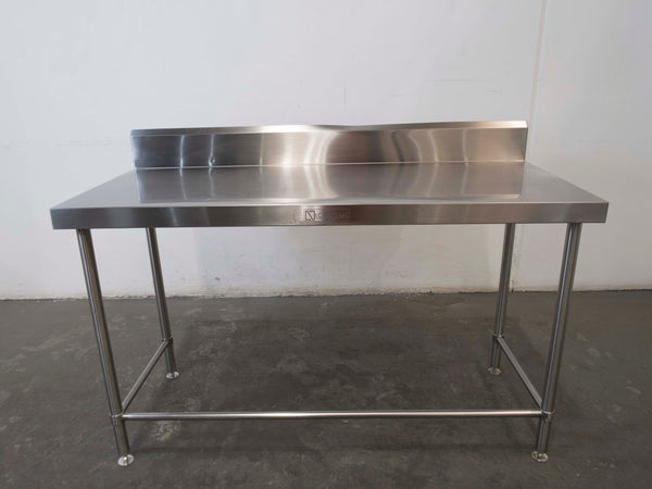 Stainless Steel Bench with Splashback 1500mmW