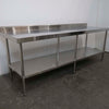 Stainless Steel Bench With Splashback 2400mmW