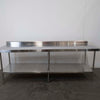 Stainless Steel Bench With Splashback 2400mmW
