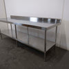 Stainless Steel Bench With Splashback 2400mmW