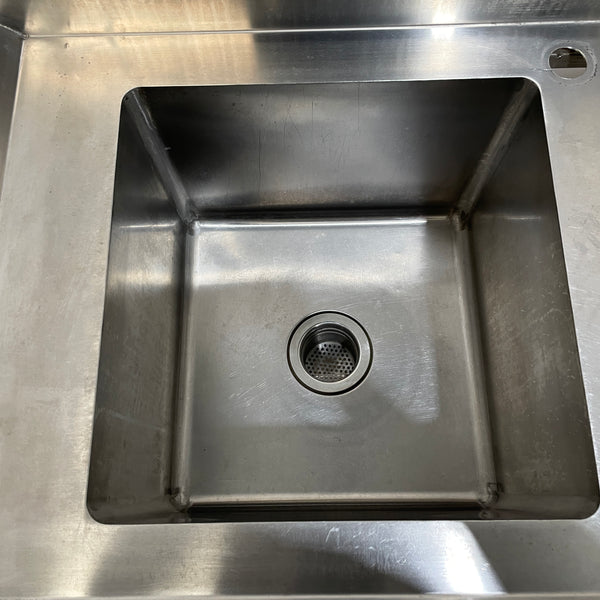 Single Left Sink Bench with Pot Undershelf