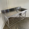 Simply Stainless Stainless Steel Sink Bench with Splashback