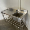 Simply Stainless Stainless Steel Sink Bench with Splashback
