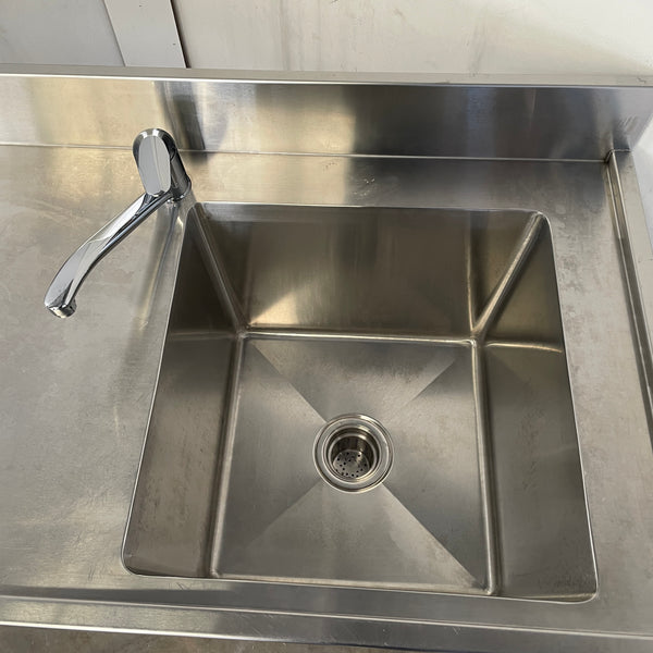 Simply Stainless Stainless Steel Sink Bench with Splashback