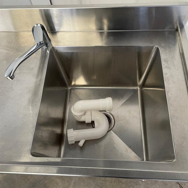 Simply Stainless Stainless Steel Sink Bench with Splashback