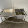 Simply Stainless Stainless Steel Sink Bench with Splashback