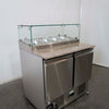 Thermaster GNS900E 2 Door Marble Top Salad Prep Fridge
