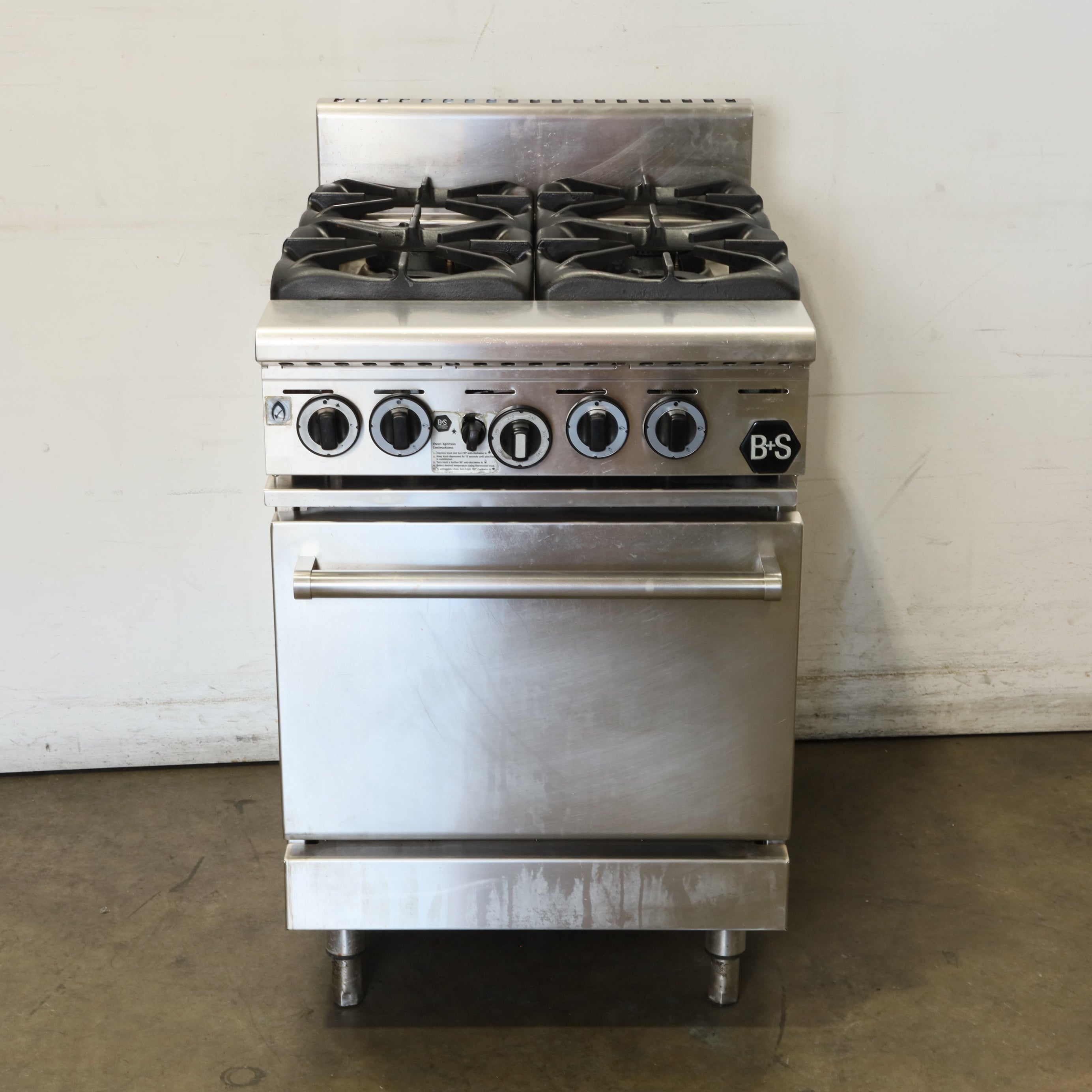 B&S Verro VOV-SB4 4 Burner Range Oven