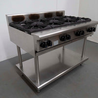 B+S Black 8 Burner Cooktop