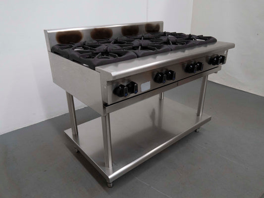 B+S Black 8 Burner Cooktop