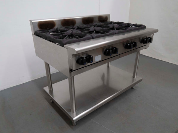 B+S Black 8 Burner Cooktop