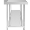 Vogue Stainless Steel Bench with Splashback
