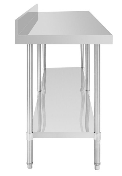 Vogue Stainless Steel Bench with Splashback