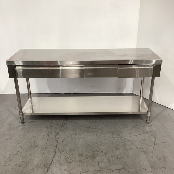 Stainless Steel Work Bench with 4 Drawers