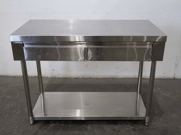 Stainless Steel Bench with 2 Drawers