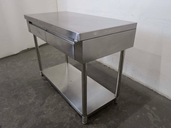 Stainless Steel Bench with 2 Drawers