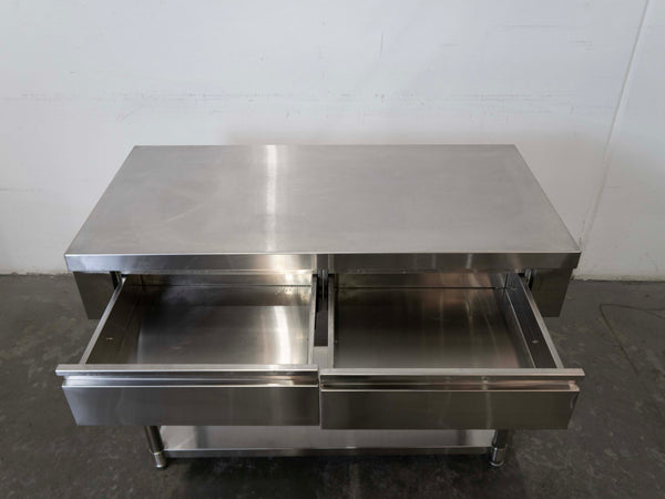 Stainless Steel Bench with 2 Drawers