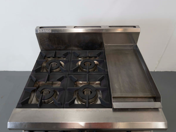Luus CS-4B3P 4 Burner Range Oven