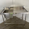 Simply Stainless SS05.6.1500L Sink Bench with Splashback