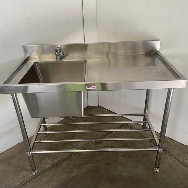Simply Stainless SS05.6.1500L Sink Bench with Splashback