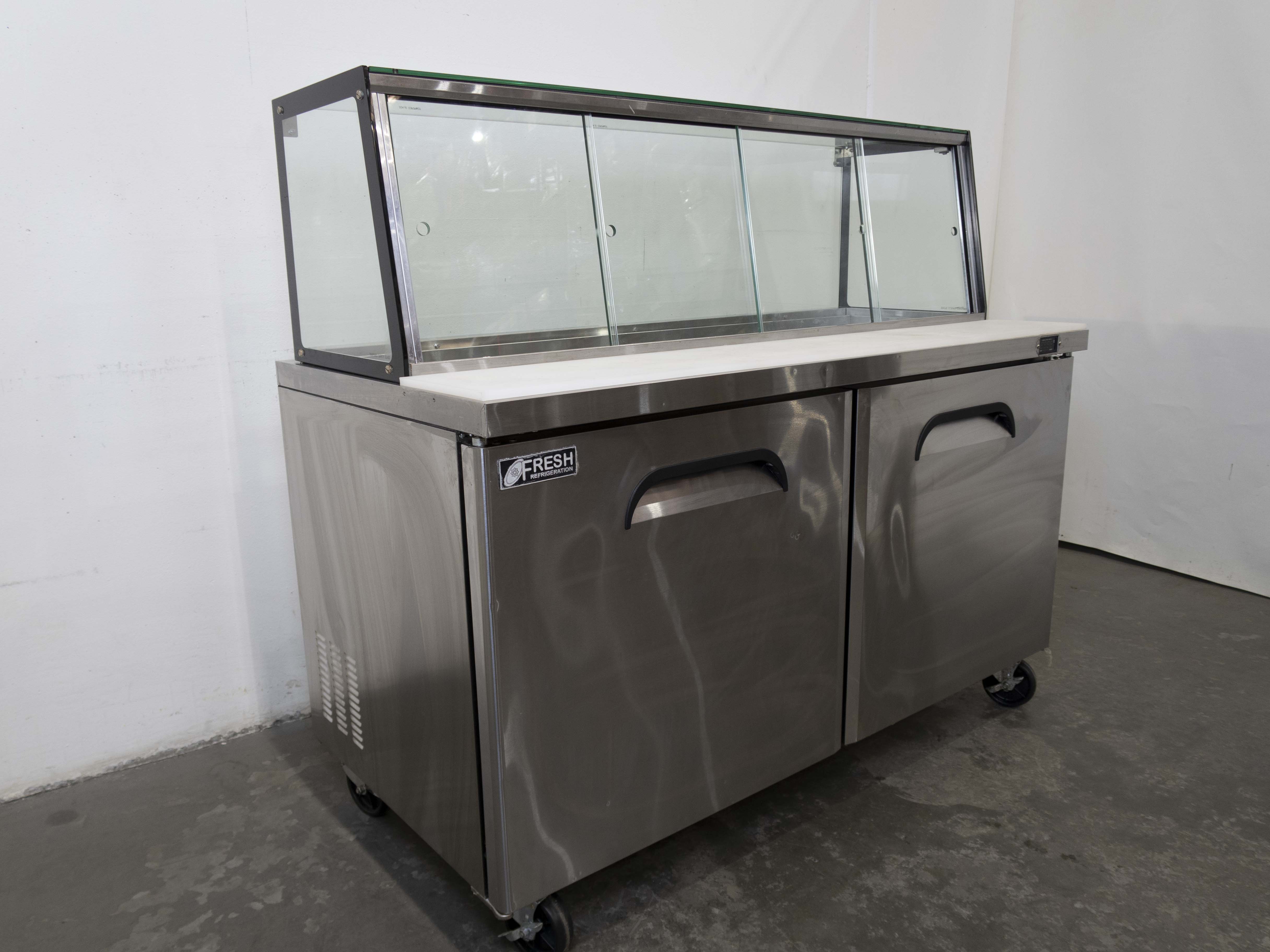 Fresh FSU-60GC Glass Canopy Salad Bar Fridge