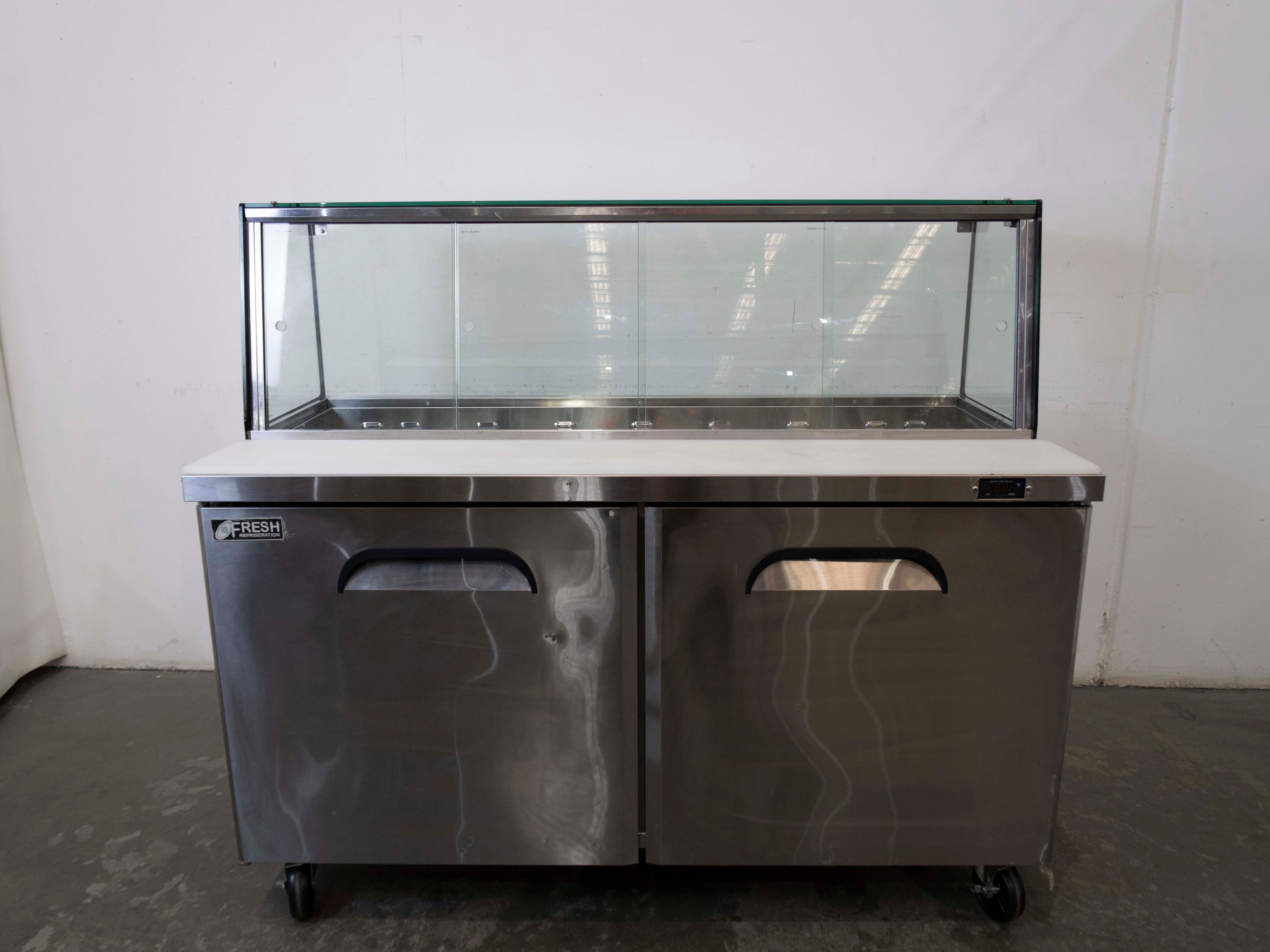 Fresh FSU-60GC Glass Canopy Salad Bar Fridge