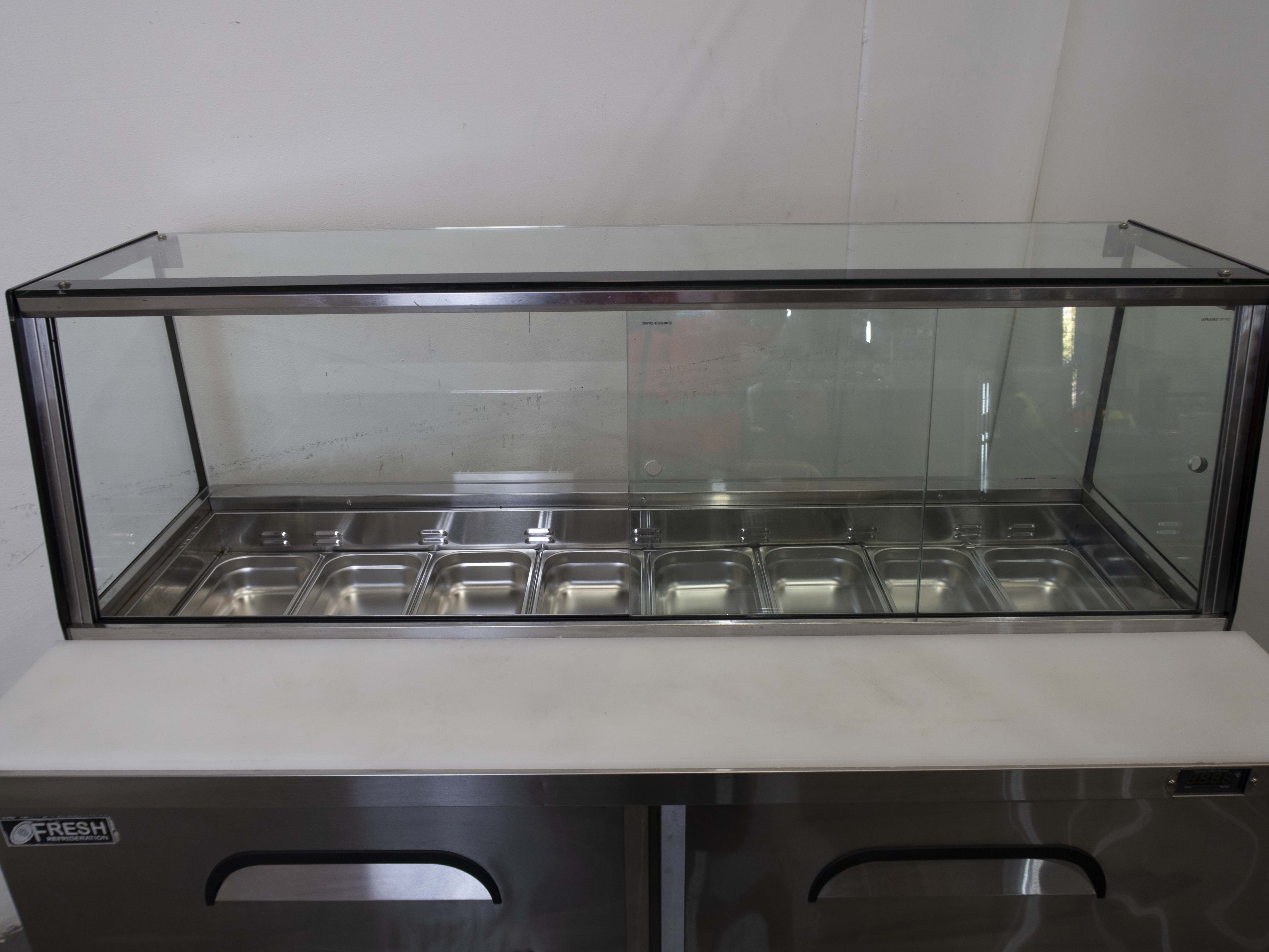 Fresh FSU-60GC Glass Canopy Salad Bar Fridge