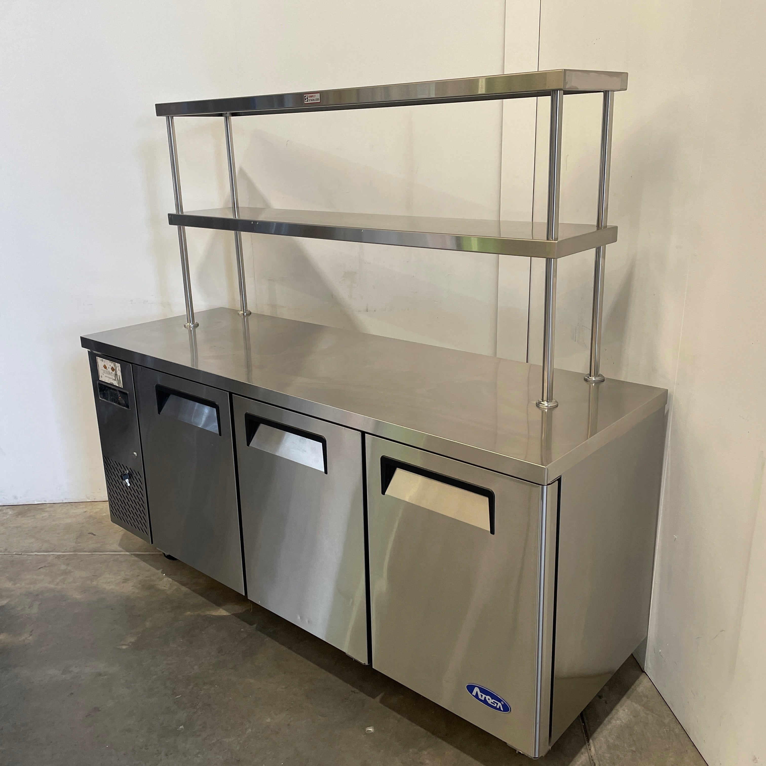 Atosa YPF9040 Under Bench Fridge with Overshelf