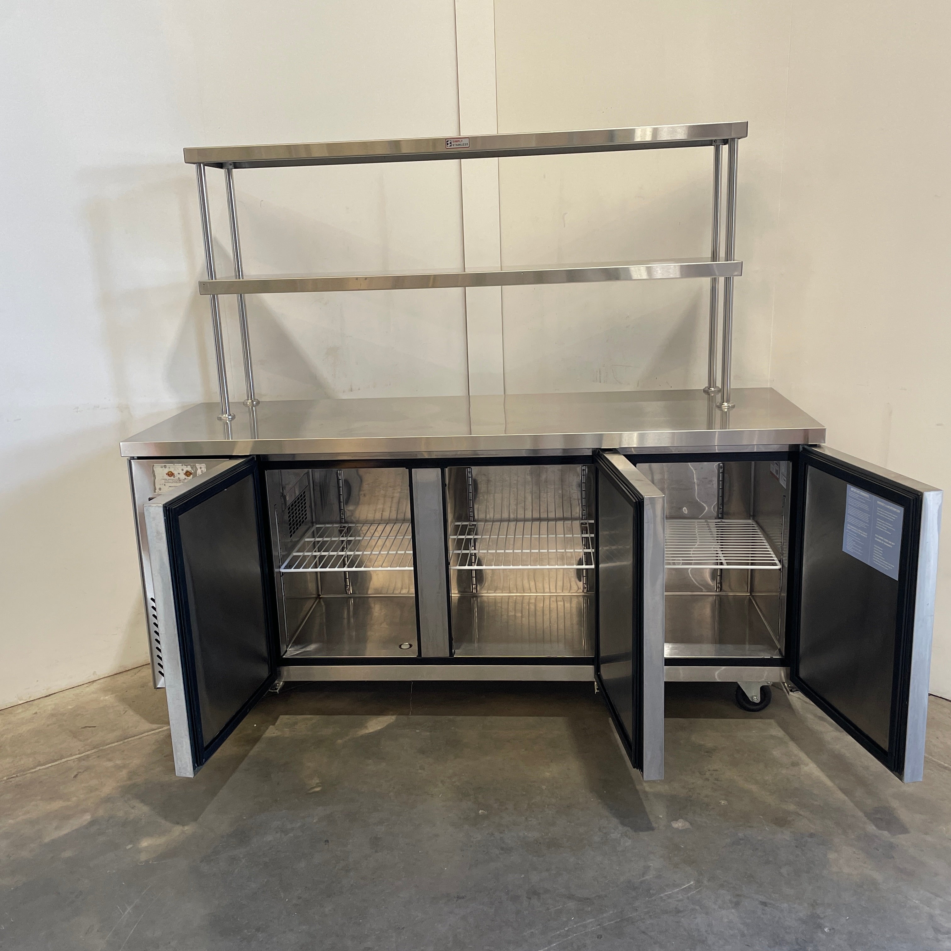 Atosa YPF9040 Under Bench Fridge with Overshelf